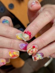 点击看大图 -复古绿·少女主题美甲美睫