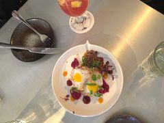 煎扇贝配鹌鹑蛋-Ocean's Table 欧舍