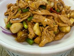 过油肉炒扇贝-韩记海鲜饺子(隆仁世家店)
