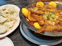 平锅黄鱼贴饼子-李记饺子·熏酱东北菜(欢乐谷店)