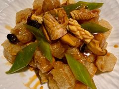 大连招牌菜三鲜焖子-连鹭海鲜·海肠捞饭·海胆饭(星海店)