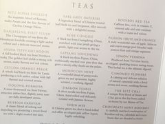 菜单-The Ritz Restaurant
