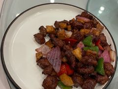 杏鲍菇牛肉粒-丰泽园饭店