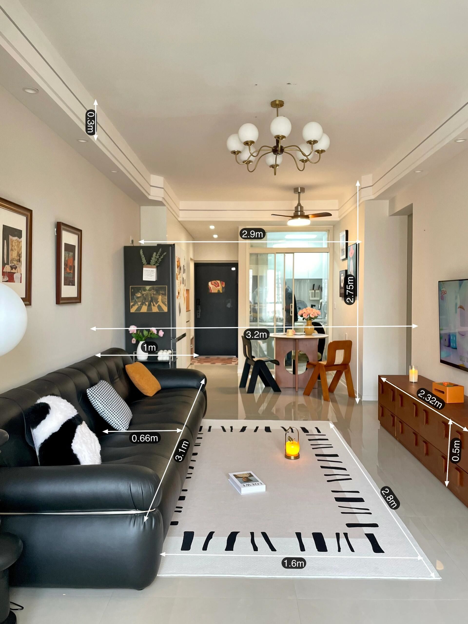 开间3.2m这样布置显大实用✅