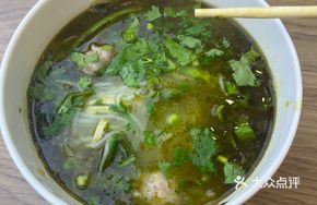 Sour Cabbage Rice Noodle Soup with Meatballs