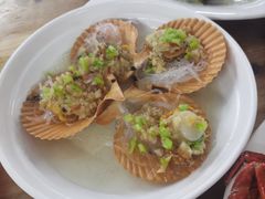 粉丝清蒸扇贝-阿古海鲜大排档(青澳湾自然之门六年好店)