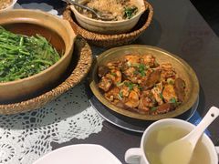 啫啫虾酱空心菜-熠盛粤味(永康路店)