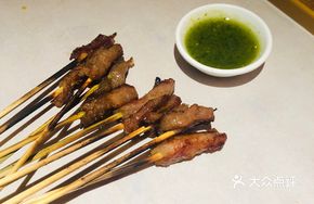 Private Recipe Plum Blossom Pork Skewers with Dipping Sauce