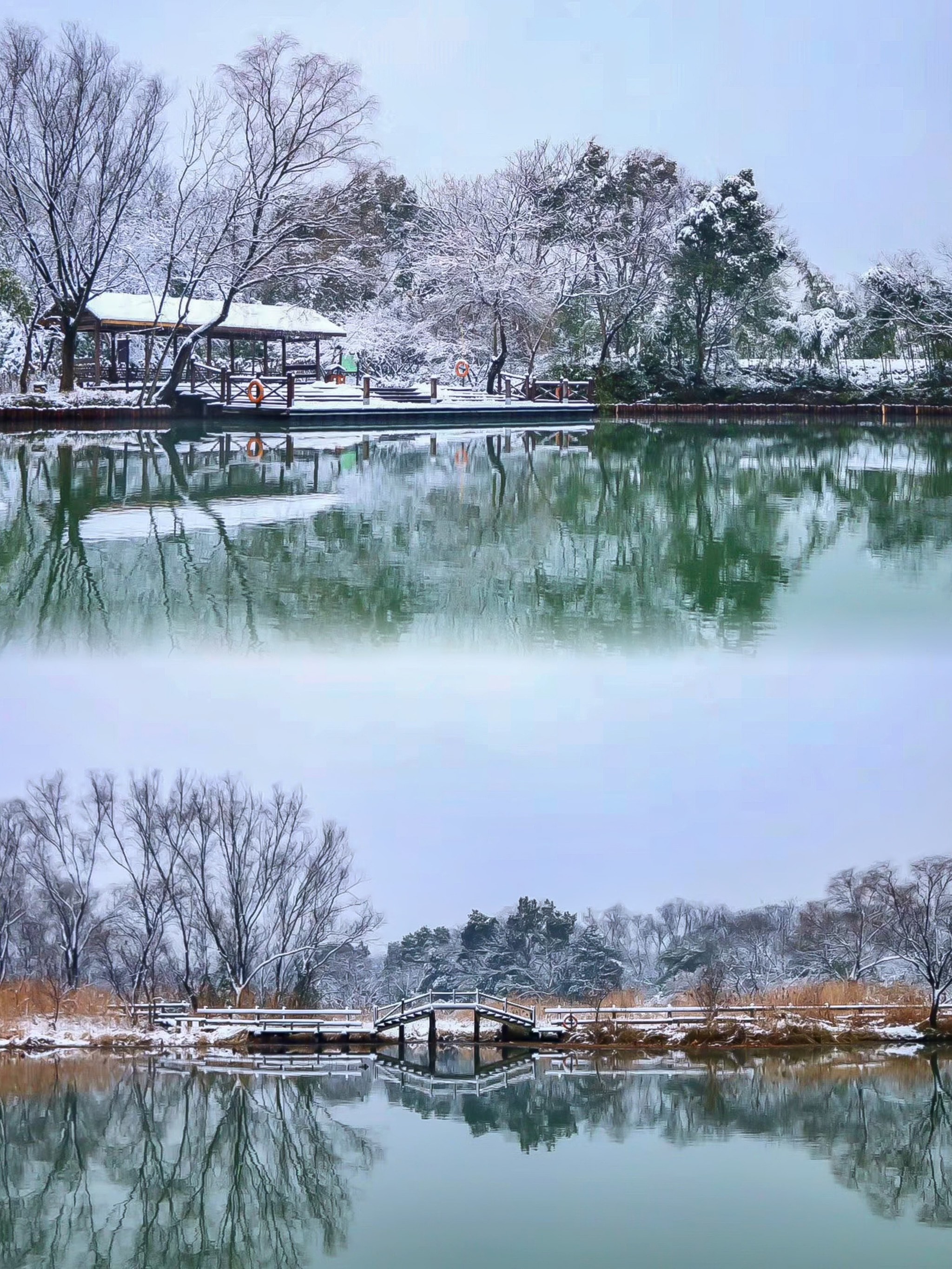 杭州城市雪景图片