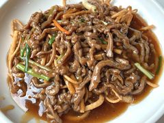 撒子牛肉丝-刘胖子家常菜·蹄花焖藕(中南店)