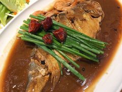 葱烧深海黄鱼-渔家风味·鲅鱼水饺·央视展播·海鲜天津菜(开发区店)