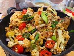 小炒有机菜花-惠丰门丁肉饼店