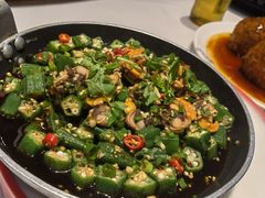鲜贝肉炝秋葵-东北大院·东北菜(三台子店)