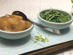 鲍汁萝卜拼豆苗-杭州西湖柳莺里酒店·闻莺厅