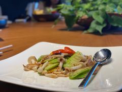 云南小瓜爆爽肉-木守西溪溪隐餐厅