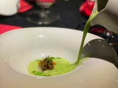 鳕鱼子芦笋汤-wann lounge 低温慢煮牛排·清吧