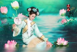 -后宫·古装汉服京剧儿童亲子全家福摄影