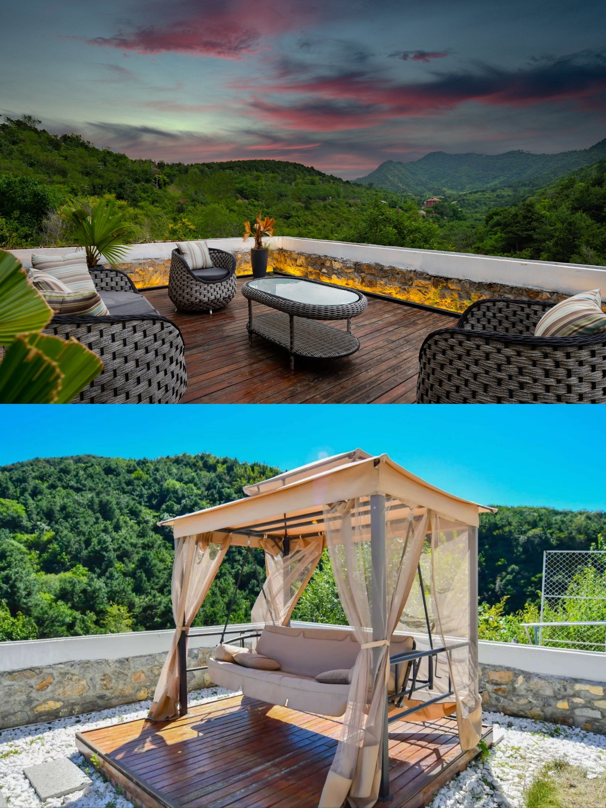 天津蓟县这家民宿一秒躺在山景里7215