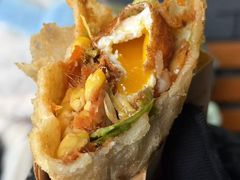 -小红车炸蛋葱油饼