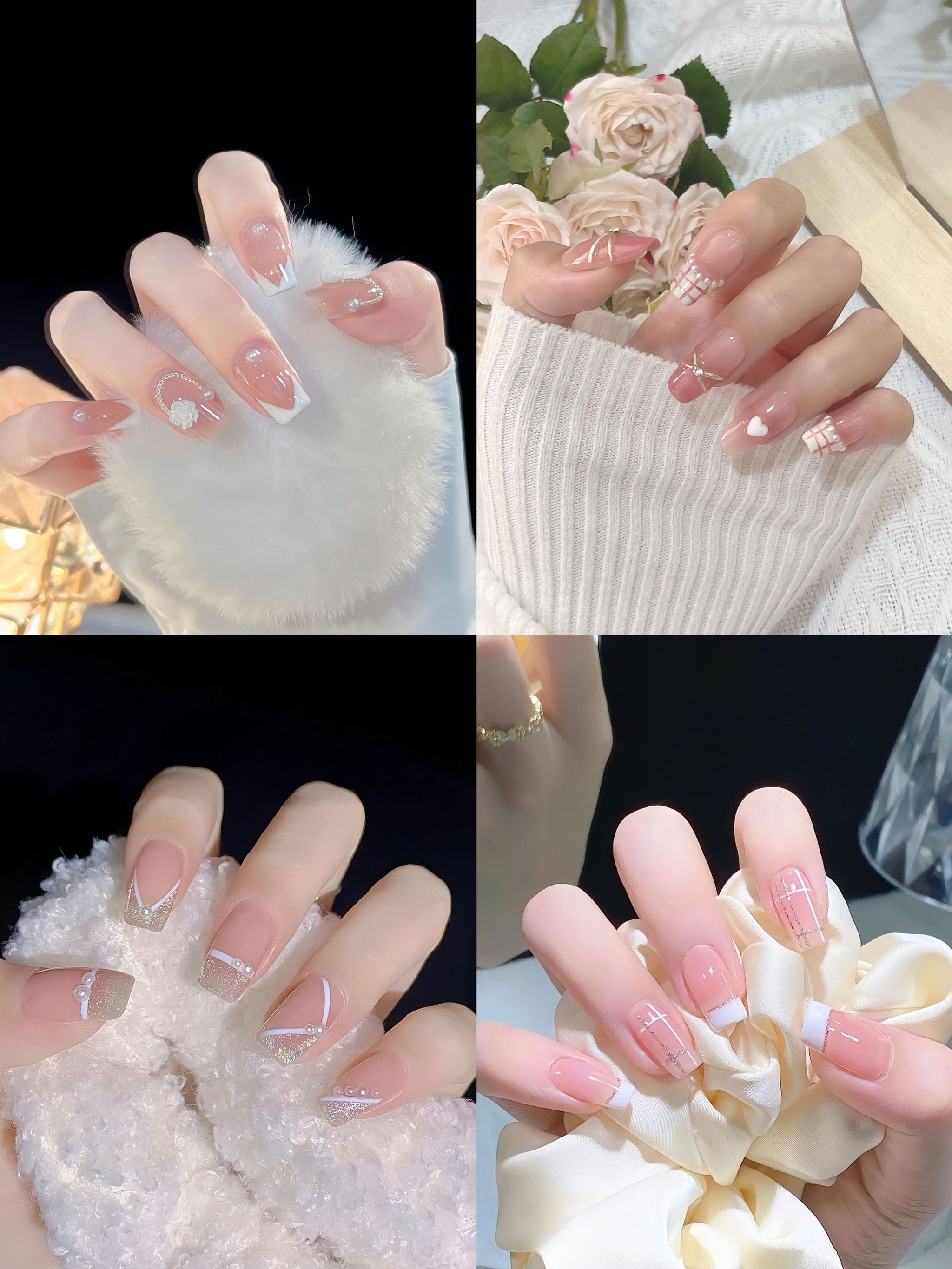 超显白温柔美甲