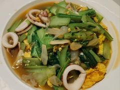 笔管鱼炒小白菜-宝轩渔府·海鲜(水上店)