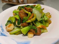 青菜炒油渣-伊喜饺子·烤鸭(五道口学院路店)