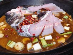 柴锅炖水库胖头鱼-姥家大锅台水库渔家