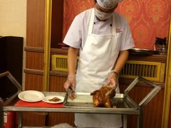 正在作秀的大厨…-北京全聚德(天安门店)