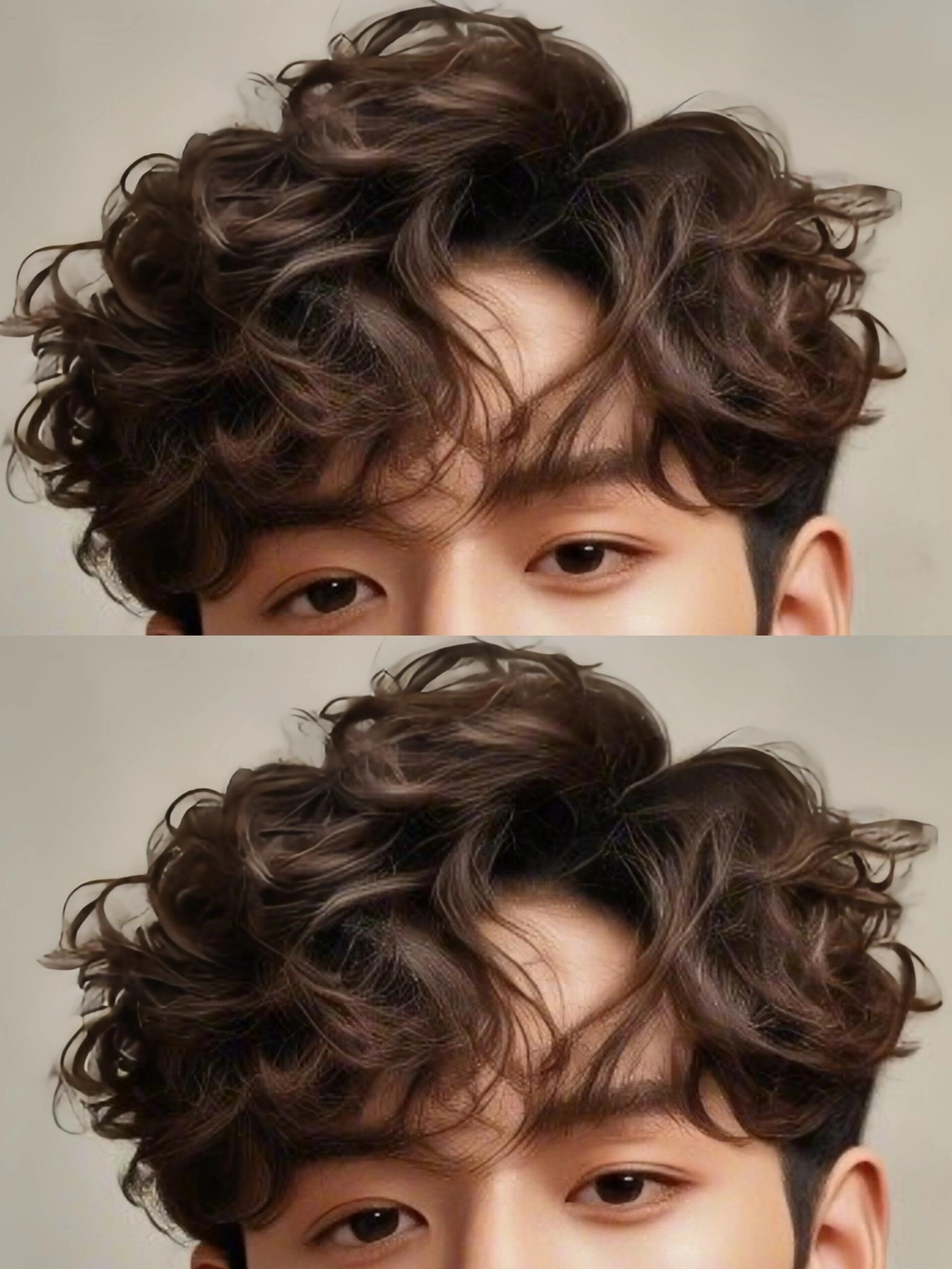 卷发男孩好可爱