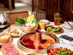 餐具摆设-同心如意传统铜火锅