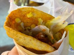 -小红车炸蛋葱油饼