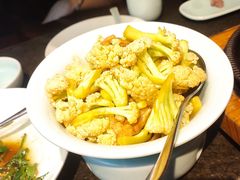 菜花炒肉-铭家家宴·海鲜青岛菜·院子餐厅(燕岭路店)