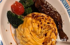 Swiss Sauce Chicken Leg Omelette Rice