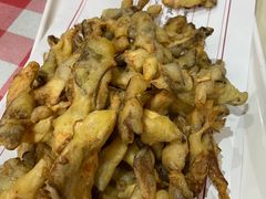 炸平菇-东北哈尔滨酱骨头馆房掌柜铁锅炖