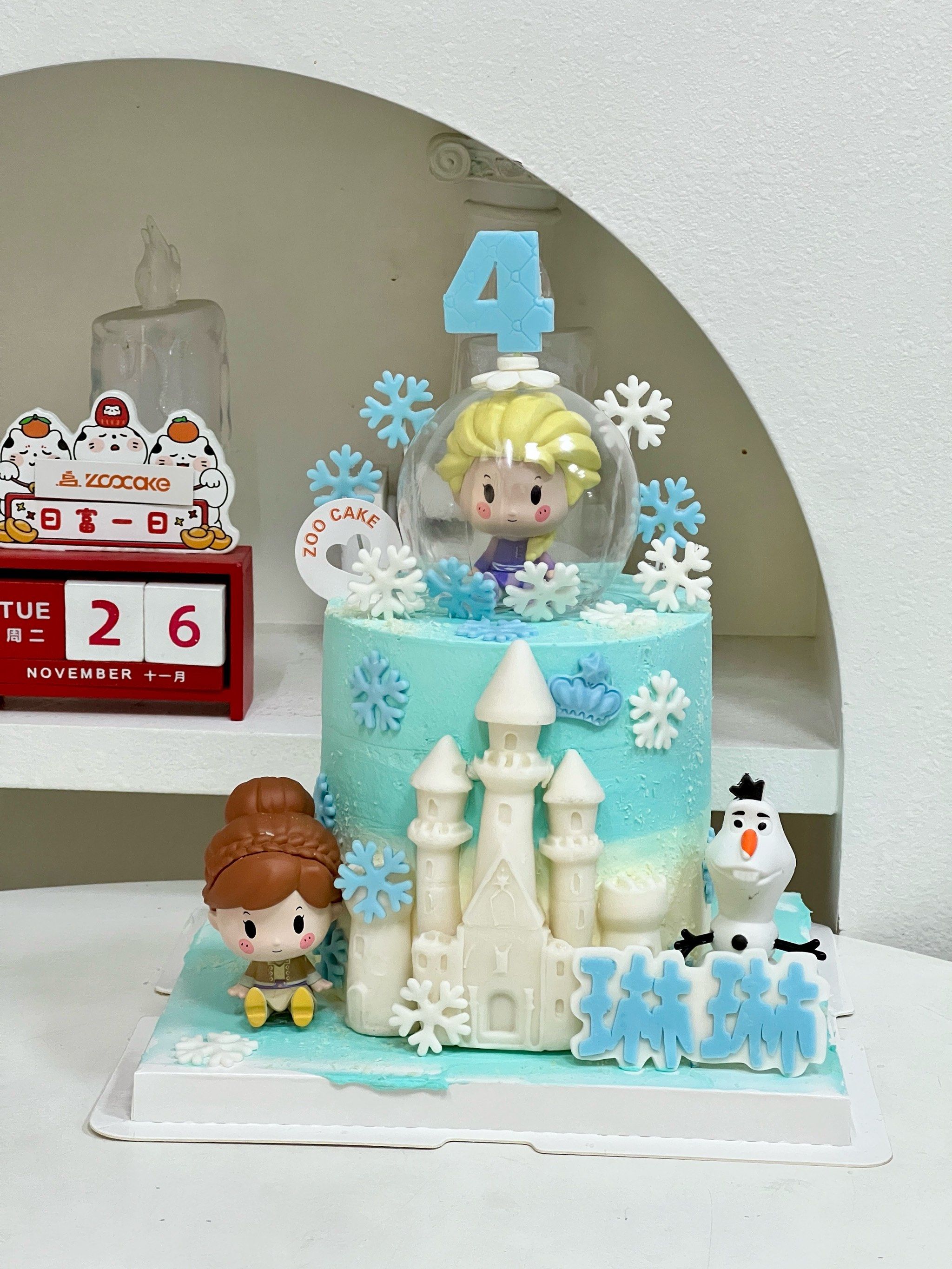 艾莎安娜公主生日蛋糕!谁家公主会不爱!