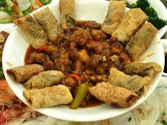 生炒骨拼腐皮卷-珠江餐厅