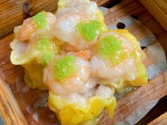 蟹籽鲜虾蒸烧麦-名点一号·精致茶点·手工制作(宝华店)