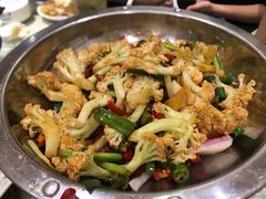 干锅有机菜花-粗茶淡饭•陕菜•家常菜