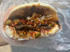 -清真马乐贝腊牛肉蛋黄菜夹馍(马蓉洒金桥店)