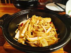 煲仔豆豉娃娃菜-绿茶餐厅(华联万柳店)
