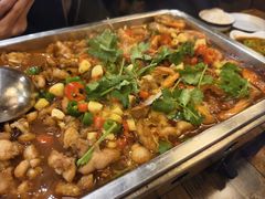 干锅鲜虾田鸡-利杨记·本味轩粥坊·烧烤(宝体店)