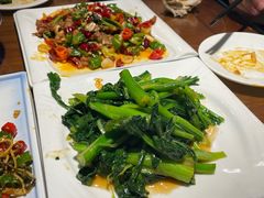 白灼广东菜心-老兰家传统烧烤炒菜泡馍(小南门店)