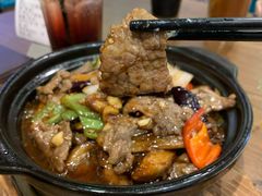 牛肉茄子煲-玥记茶餐厅(十字门华发商都一期绸带店)
