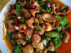 干煸猪大肠-豆腐脑花