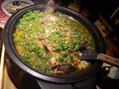 翡翠青椒烤黔鱼-烤匠麻辣烤鱼(环球中心店)