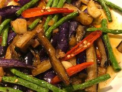干豆红椒炒茄子-三碗水湖生态园