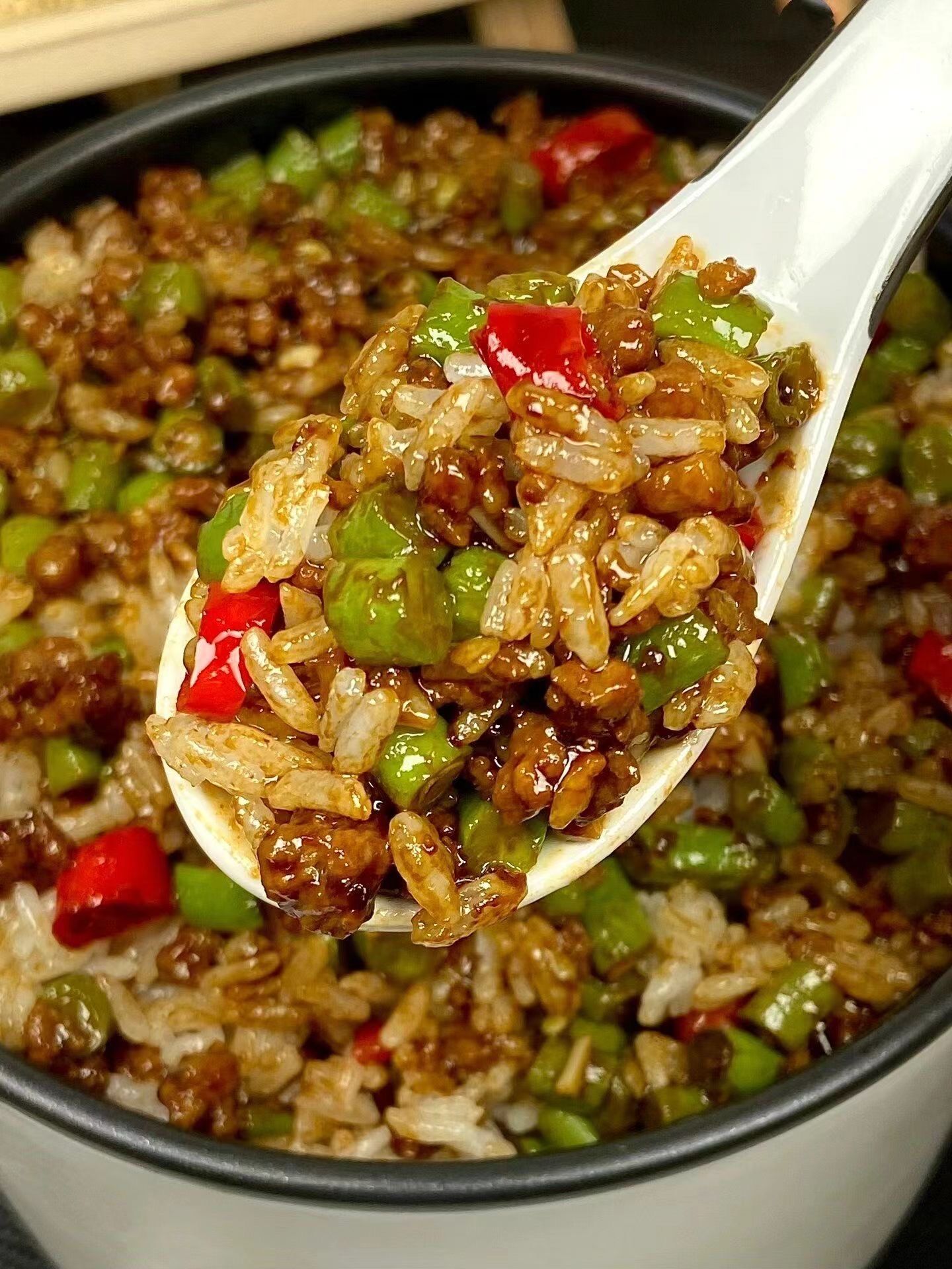 肉沫豆角饭