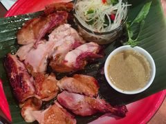 香草蜂蜜脆皮鸡，青木瓜色拉-Ginger(兴国路店)