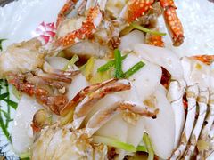 梭子蟹炒年糕-海鲜人家(吕四店)