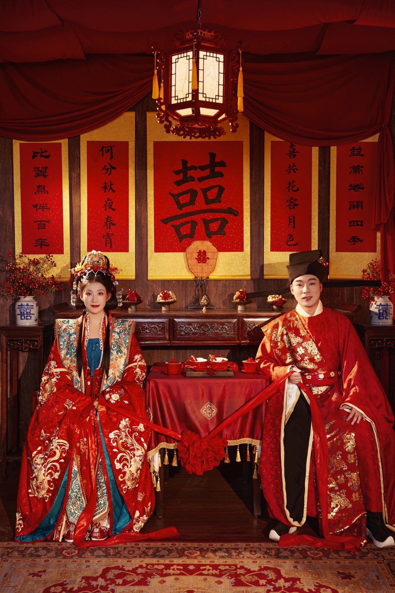 洞房花烛喜堂布景主题